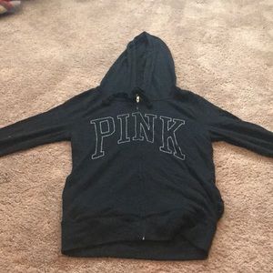 Black, Zip up jacket with pockets, size xs